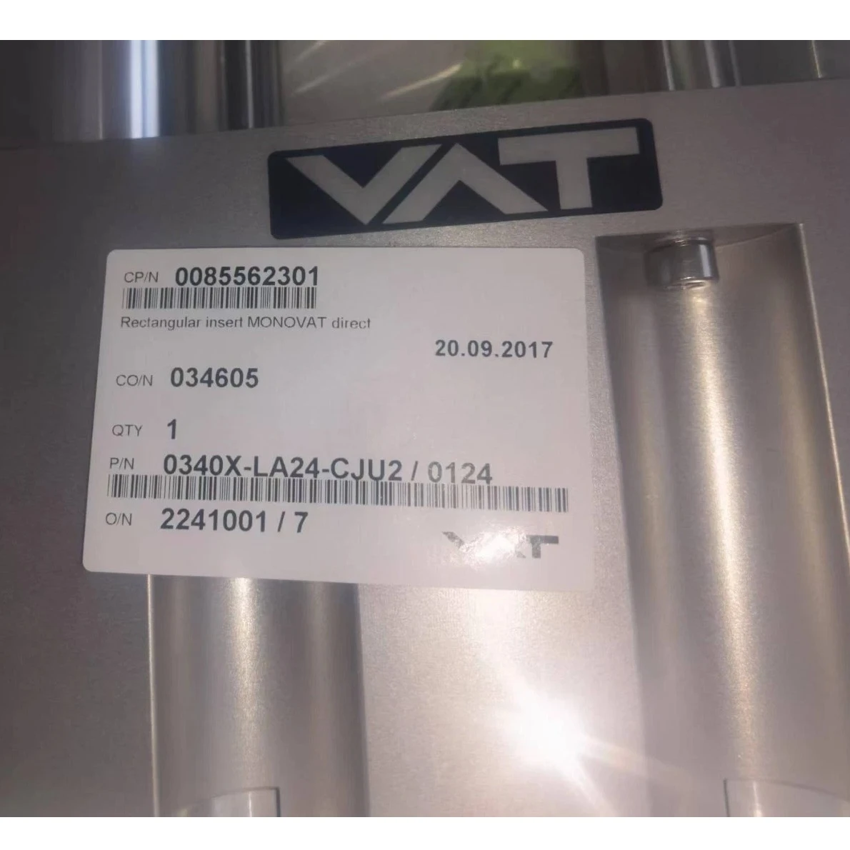 Прямоугольная вставка VAT MONOVAT — 0340X-LA24-CJU2/0124