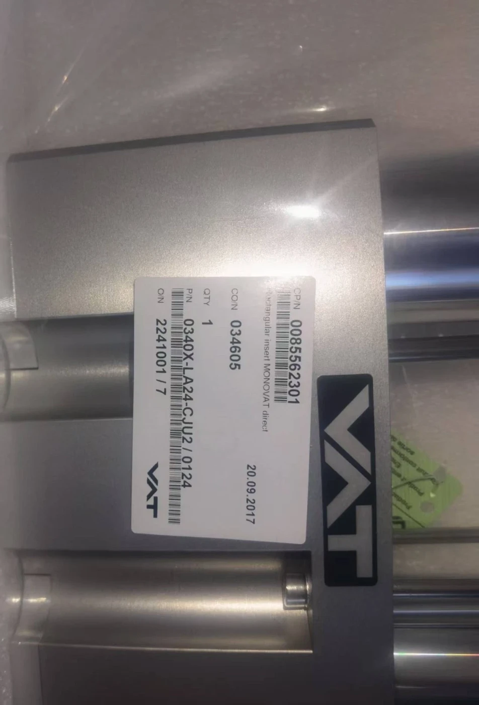Прямоугольная вставка VAT MONOVAT — 0340X-LA24-CJU2/0124 — дополнительный вид