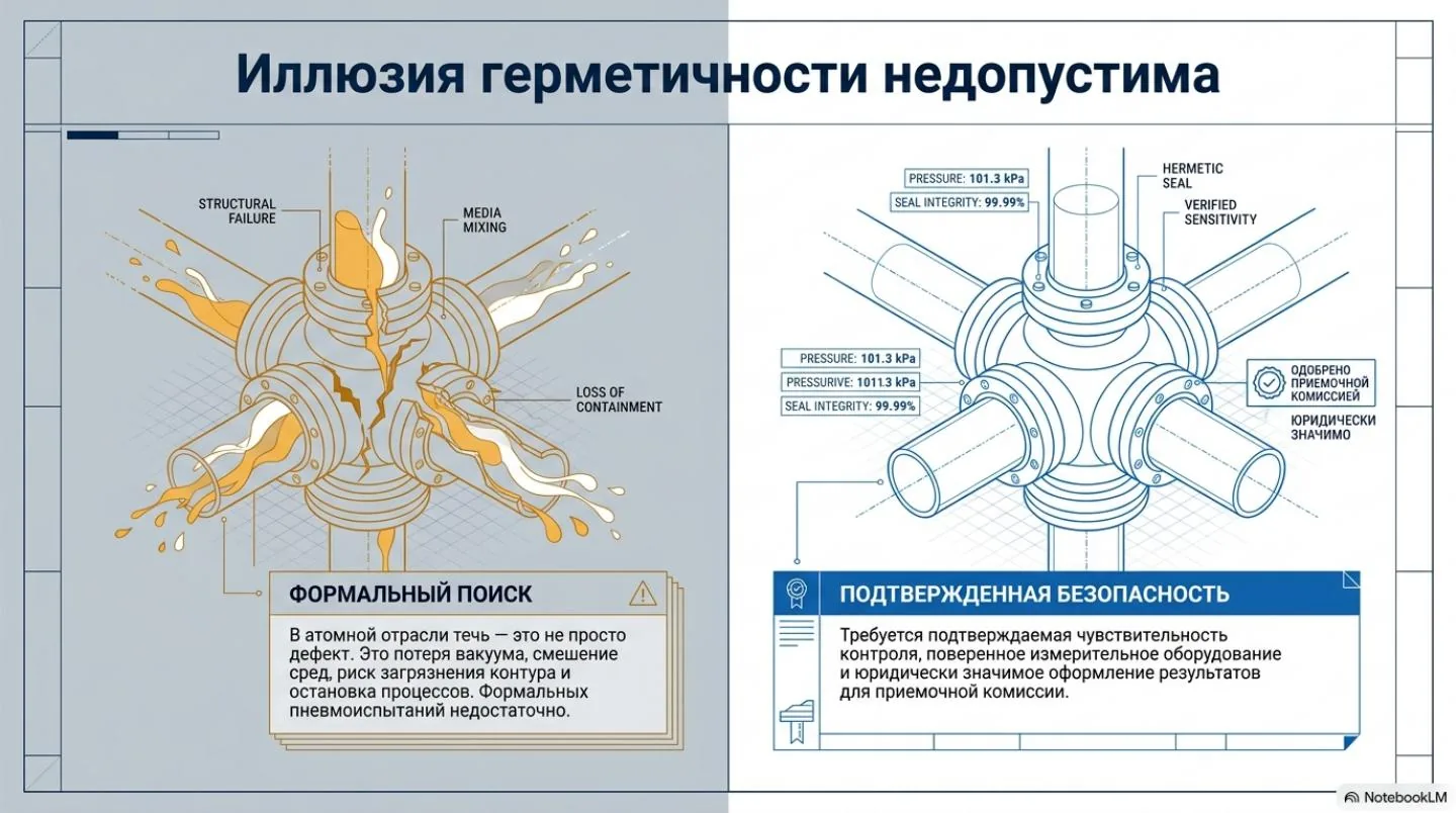 Слайд 2: Контроль герметичности для атомной отрасли