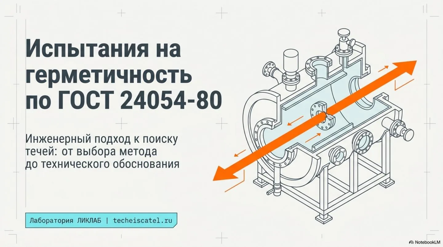 Слайд 1: Проверка герметичности по ГОСТ 24054-80