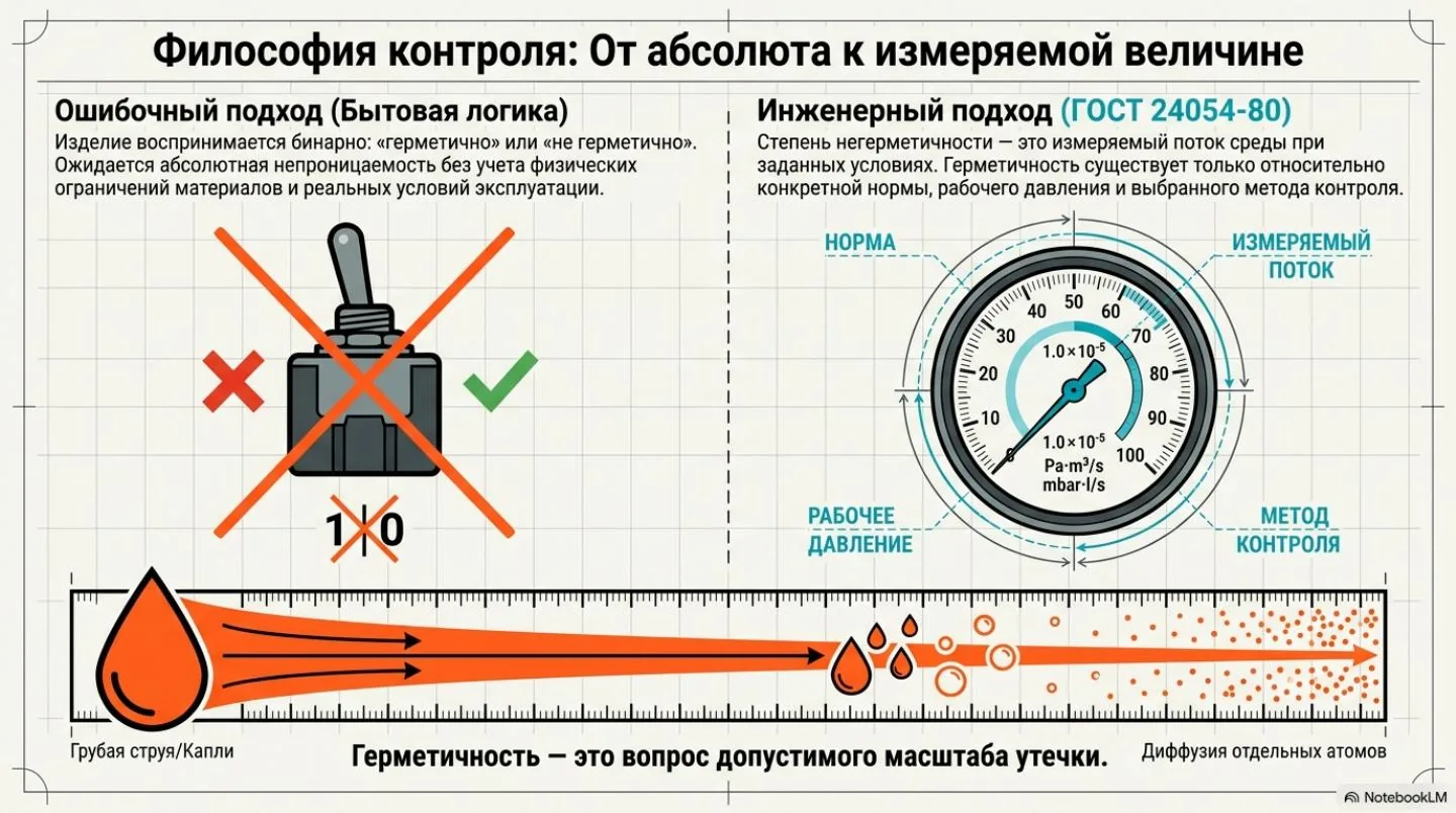 Слайд 2: Проверка герметичности по ГОСТ 24054-80