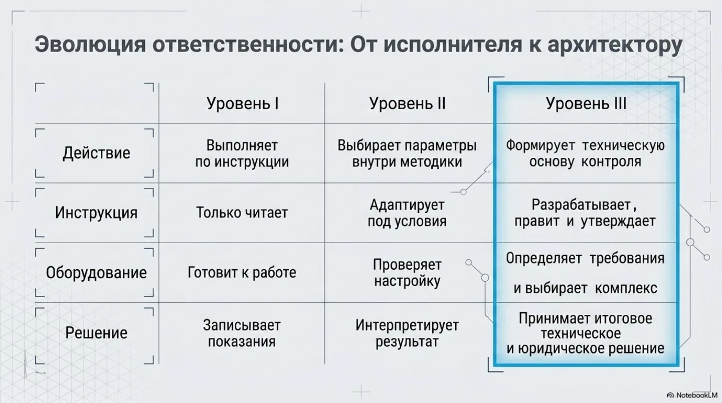 Слайд 3: Три уровня квалификации специалистов неразрушающего контроля
