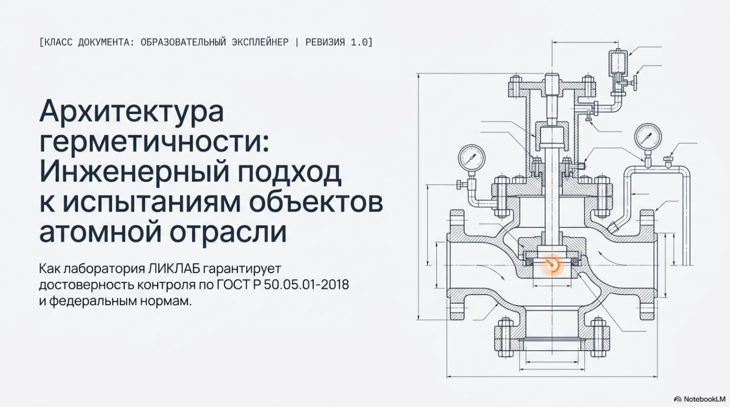 Слайд 1: Аттестация по контролю герметичности ГОСТ Р 50.05.01-2018 на объекты атомной промышленности