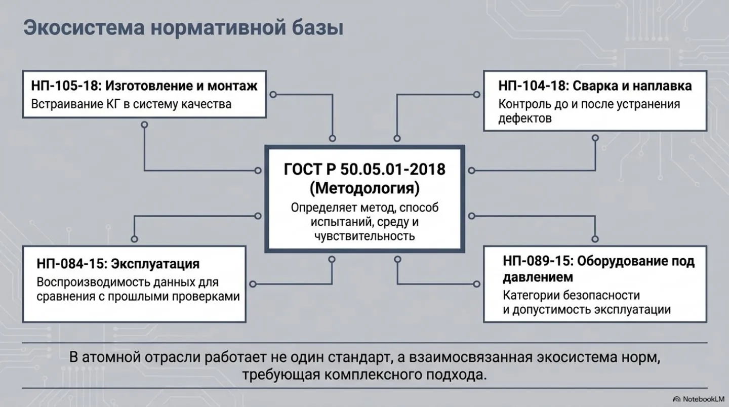 Слайд 3: Аттестация по контролю герметичности ГОСТ Р 50.05.01-2018 на объекты атомной промышленности