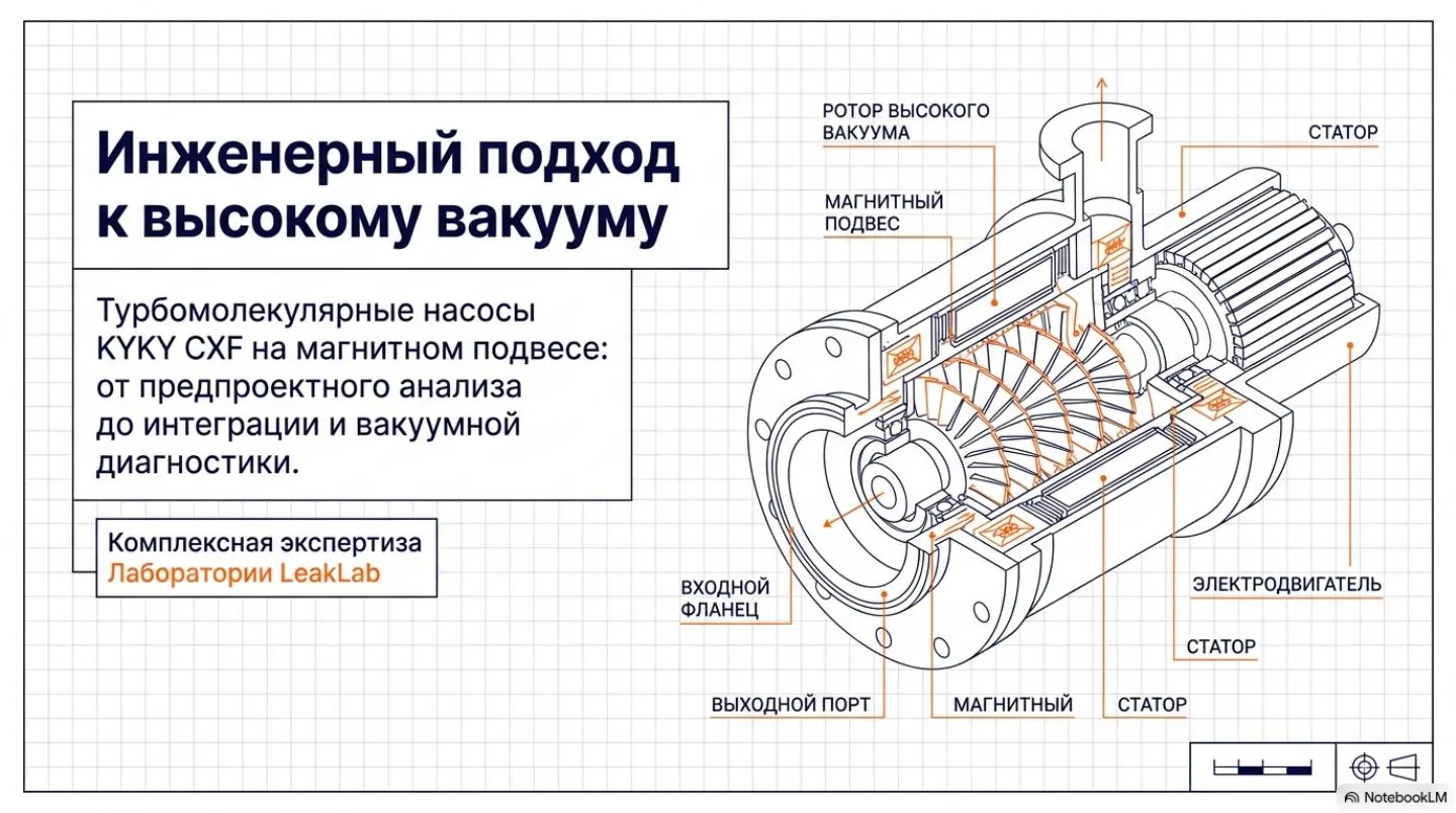 Слайд 1: Турбомолекулярные насосы KYKY CXF