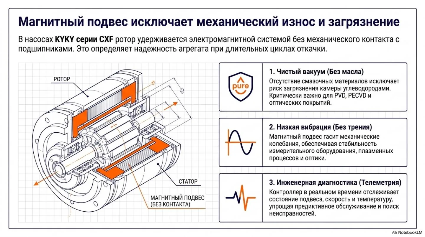 Слайд 3: Турбомолекулярные насосы KYKY CXF