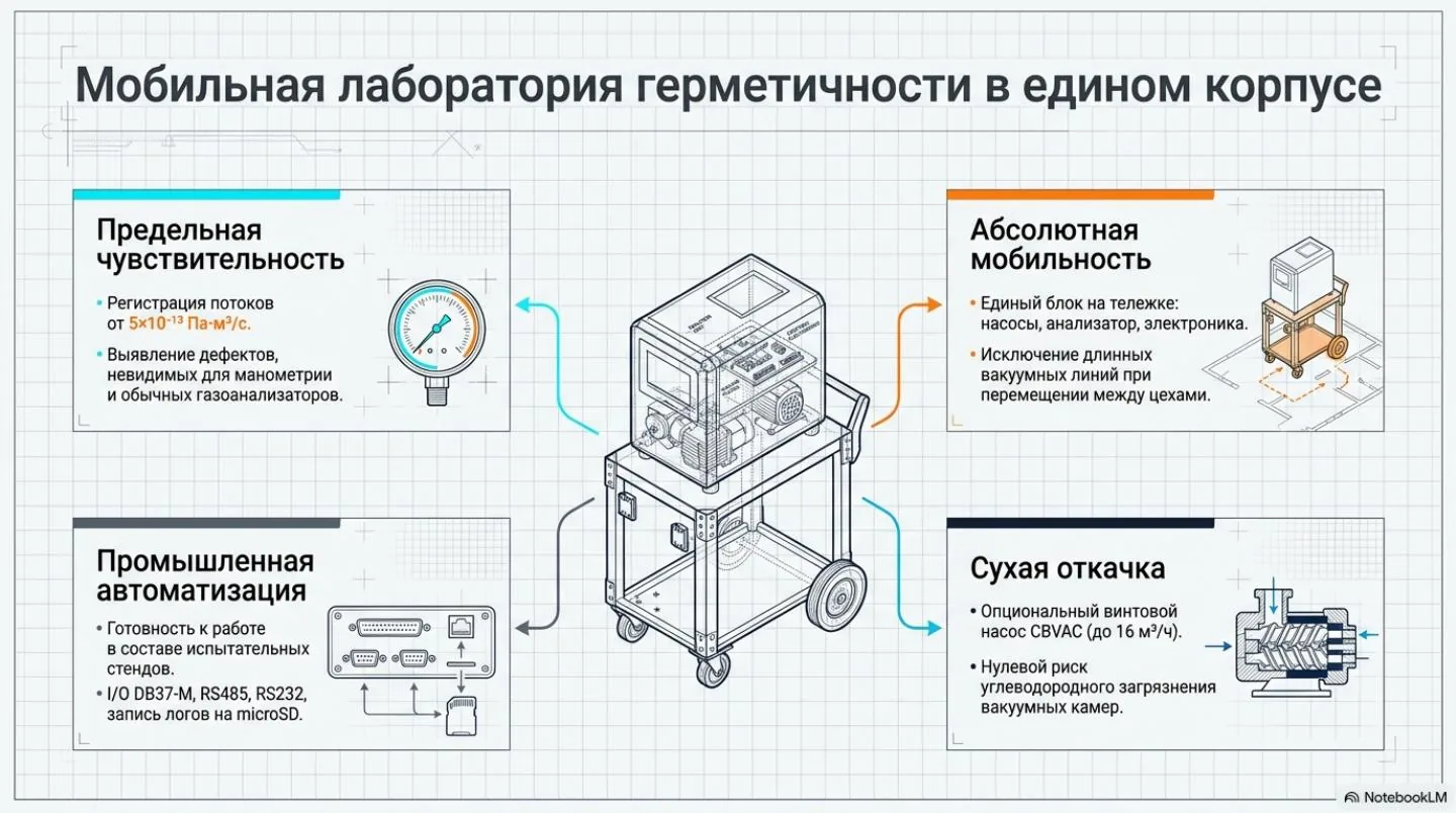 Слайд 2: Масс-спектрометрический течеискатель ZQJ-LeakLab-3300