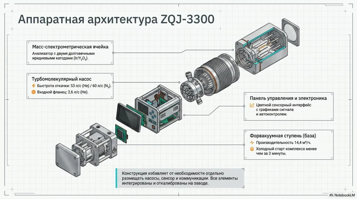 Слайд 3: Масс-спектрометрический течеискатель ZQJ-LeakLab-3300