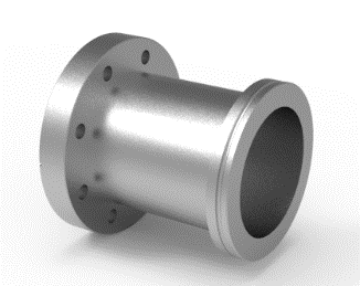 Изображение серии «Переходы CF — ISO-K (LF)» CBVAC. Размеры и материал позиции — в таблице характеристик.