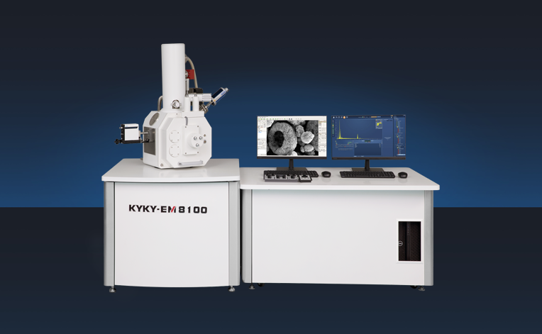EM-8100 — общий вид установки из актуальной публикации KYKY. Комплектацию детекторов определяют по спецификации.